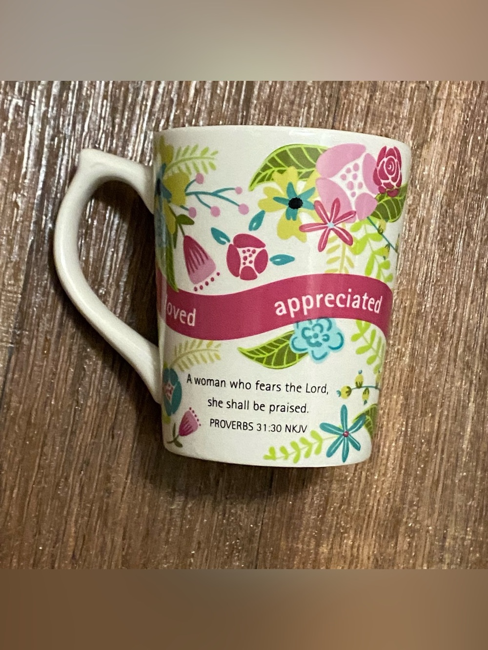 Dayspring Coffee Cup Mug 77919 Floral Loved  Beautiful Mom Sister Friend Gift